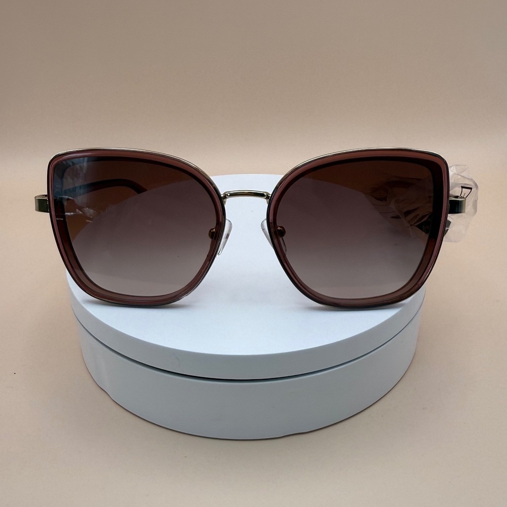 Kurt Geiger London Crystal Burgundy Square Butterfly Sunglasses NEW KGL9037/S‎